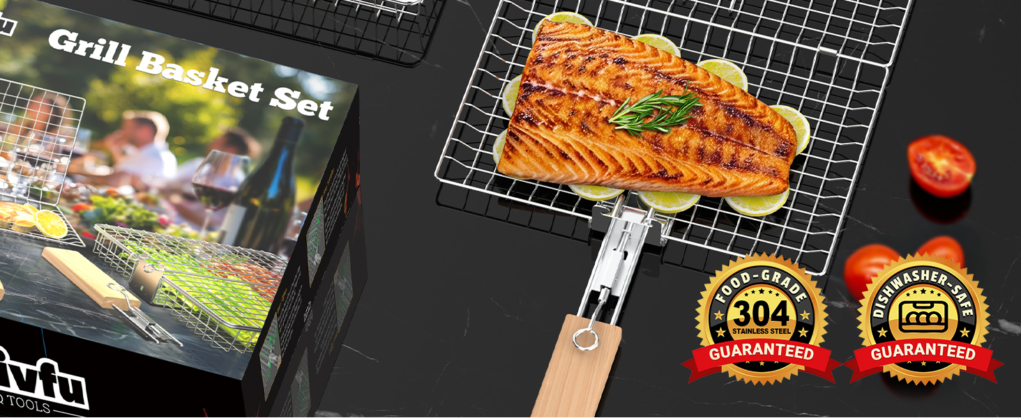 ivtivfu Fish Grill Basket