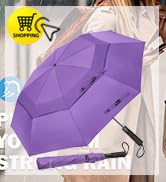 ZOMAKE Compact Golf Umbrella 62 Inch - Automatic Foldable Large Travel Golf Umbrellas Windproof D...