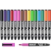 Dry Erase Markers, Shuttle Art 15 Colors Magnetic Whiteboard Markers with Erase,Fine Point Dry Er...