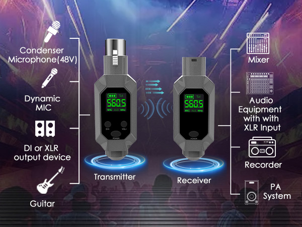 wireless microphone transmitter and receiver