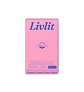 Livlit Ultra Thin Panty Liners Sanitary Pads, 100% Certified Organic Cotton from Texas, Light Abs...
