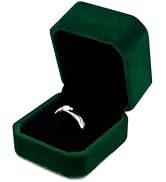 WisePoint Velvet Ring Box, Velvet Wedding Ring Box Ring Holder with Double Slots for Wedding, Ele...