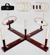 Rustic Ring Toss Game (All Weather) - Easy Setup &amp; Extra Games Included - Ring Toss...