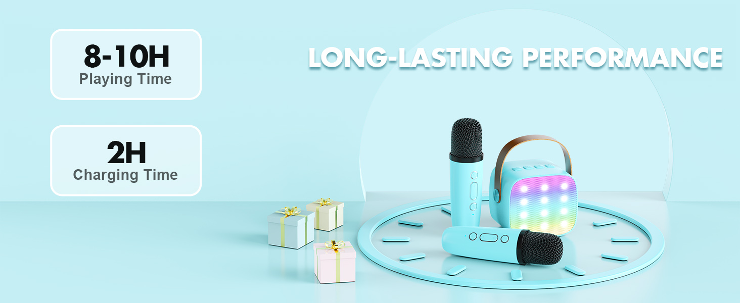 Karaoke Machine with 2 Wireless Microphones