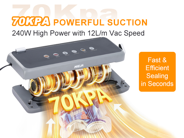 70kPa Powerful Suction