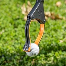 Pick up golf balls without bending using EZPIK 36" trash grabber