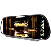 SLARY 7 Inch TFT LCD Car Rearview Mirror Monitor, Widescreen Dash Cam Rear View Backup Camera Mir...