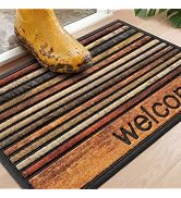 Extra Durable, Superior Absorption, Front Door Mat for Outdoor &amp; Indoor - Welcome Mat for Entrywa...