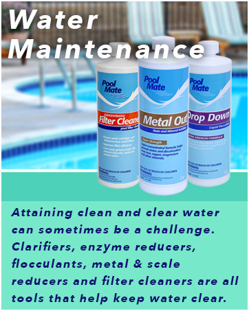Clarifiers, enzyme reducers, flocculants, metal &amp; scale reducers, &amp; filter cleaners help maintenance