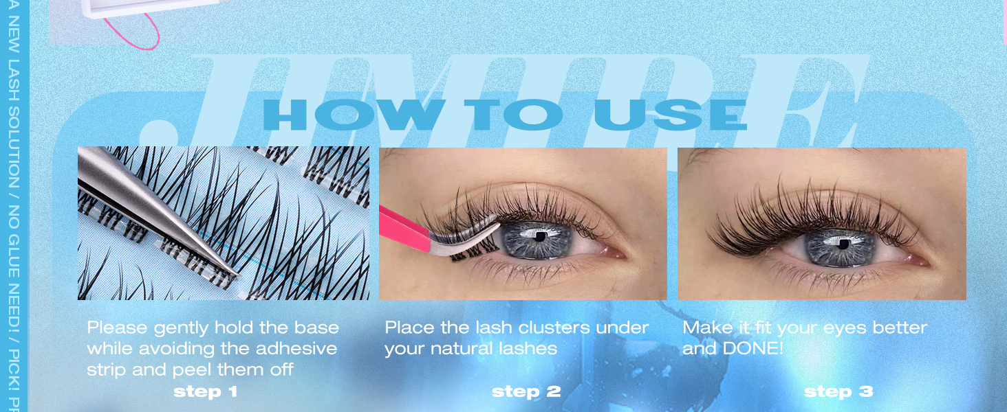 1 step to wear lashes quickly