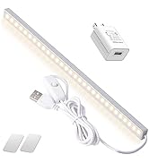 DWEPTU 12 Inch Under Cabinet Light, Closet Light - Magnetic &amp; Stick Mount, Flicker-Free Eye-Care ...