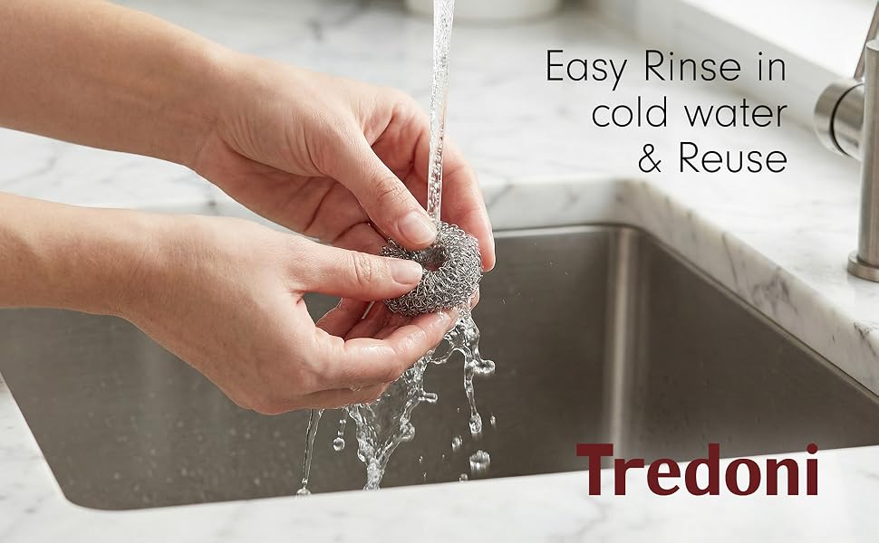 Easy rinse in cold water and reuse