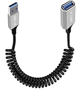 YINGAYOU Coiled USB Extension Cable Coiled USB 3.0 Male to Female Extension Cable 5Gbps High Spee...