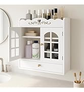 ShellKingdom Over The Toilet Storage Cabinet, Wall Mount Bathroom Cabinet, Narrow Bathroom Wall C...