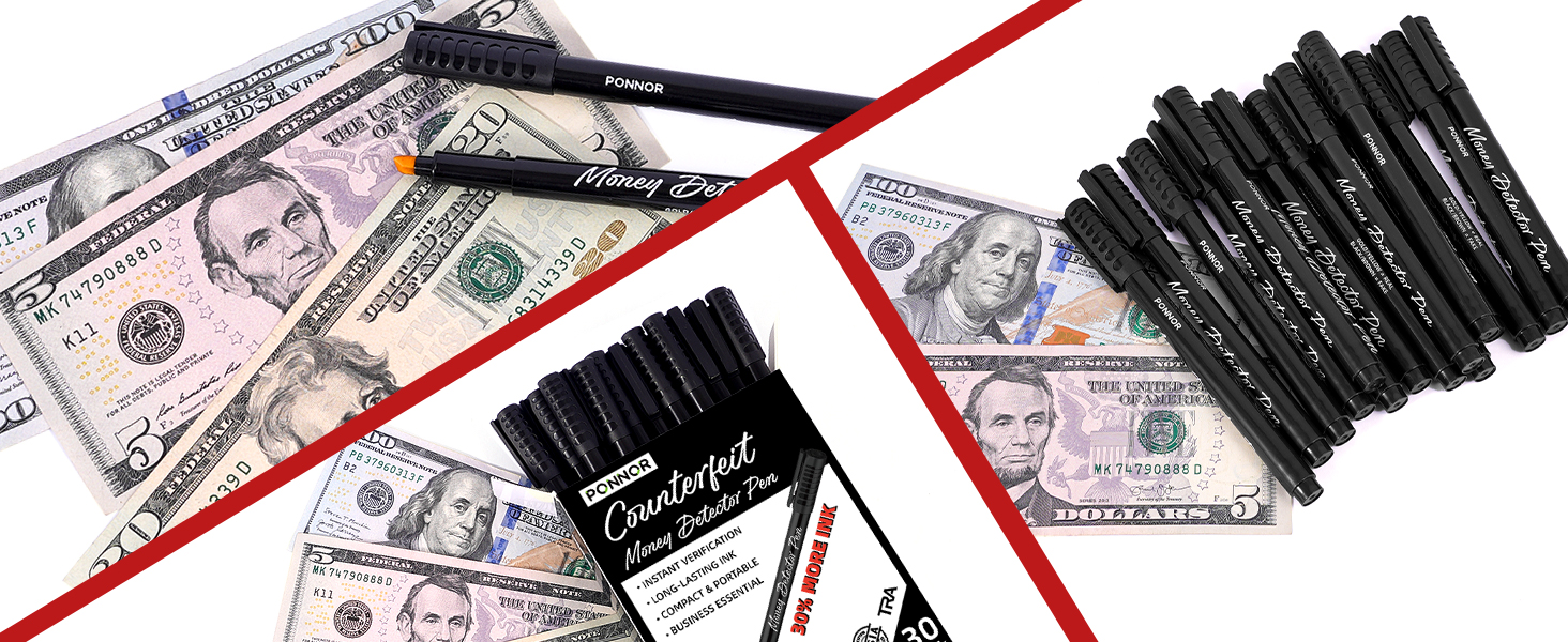 Counterfeit Money Detector Pen Bill Marker Universal False Currency Checker Cash Tester
