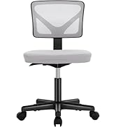 Sweetcrispy Office Desk Chair, Ergonomic Low-Back Mesh Rolling Work Swivel Chairs with Wheels, Ar...