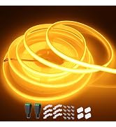 LEDENET COB LED Strip Lights Waterproof IP67 Golden Yellow 2200K DC12V 16.4ft/5m 480LEDs/m Super ...