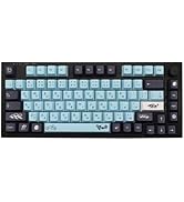 JSJT Japanese Keycap Set-Sky Blue Keycaps 137 Keys PBT Dye Sublimation Custom Keycaps with 6.25u/...