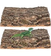 DOITOOL 2PCS Cork Terrarium Background 11.8x7.9in Reptile Bark Cork Wood Bark Terrarium Decor Rep...