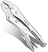 WORKPRO Locking Pliers, 7-inch Curved Jaw Vice Grips pliers, Chromium-Vanadium Steel Locking Plie...