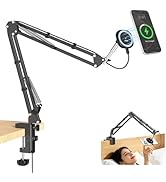 VRIG Wireless Magnetic Phone Charger Stand for Bed Desk, Foldable Magsafe Charging Stand Flexible...