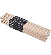 Suwimut 12 Pairs 5A Drum Sticks, Classic Maple Wood Drumsticks for Adults Kids and Beginners, Ova...
