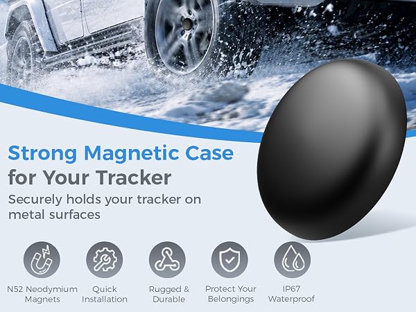 magnetic silicone case with tracker