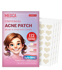 Acne Patches for Face - Hydrocolloid Bandages (108 Count) Pimple Patches for Face in 2 Universal Siz...