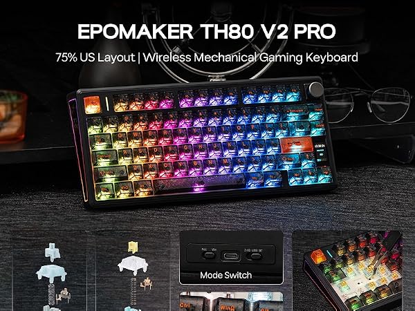 EPOMAKER TH80 V2 PRO Wireless Gaming Keyboard