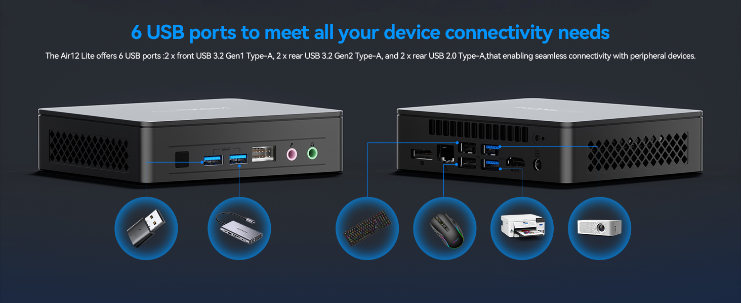 6 USB Ports