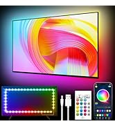 GIPOYENT LED Lights for TV, 18FT TV LED Backlight, for 40-75 Inch TV, Music Sync TV LED Light wit...