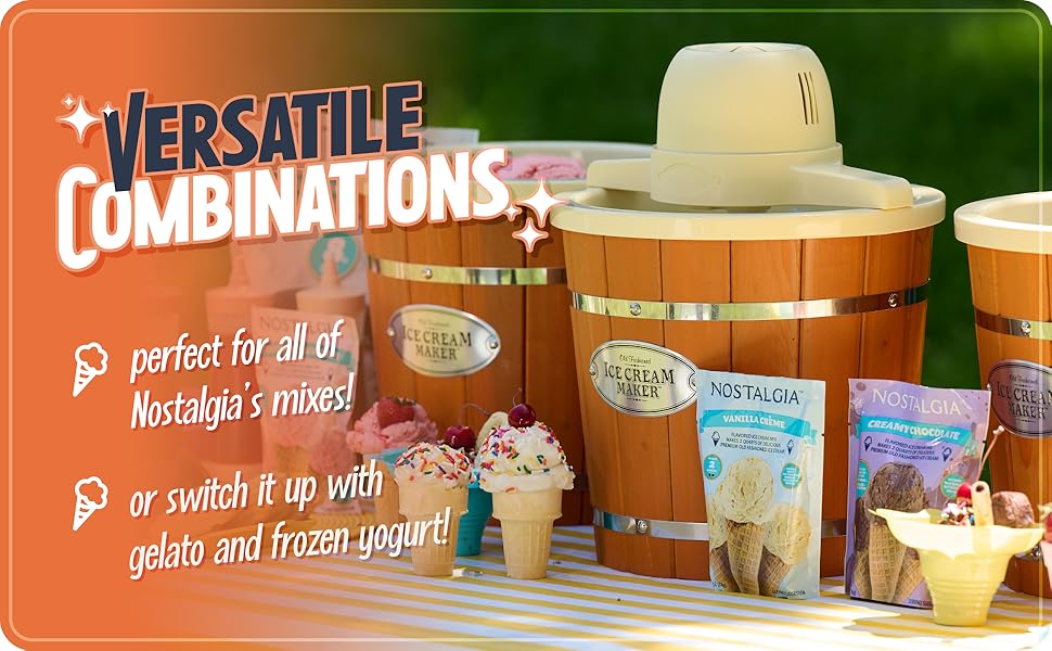 Versatile combinations. Perfect for all of Nostalgia's mixes! 