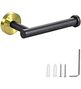 Cilee Black and Gold Toilet Paper Holder,Bathroom Tissue Holder Paper Roll,SUS304 Stainless Steel...