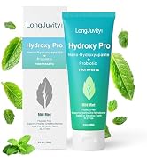 LongJuvity Hydroxy Pro Nano Hydroxyapatite Probiotic Toothpaste - Fluoride Free Toothpaste for Ad...