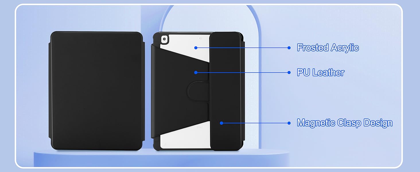 iPad 10.2/10.5 Rotating Keyboard Case - Black-5