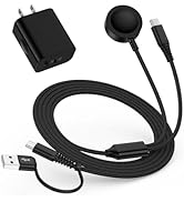 2 in 2 Samsung Watch8 Classic Magnetic Travel Charger Cord with Dual Port Fast Charging Block, 6F...
