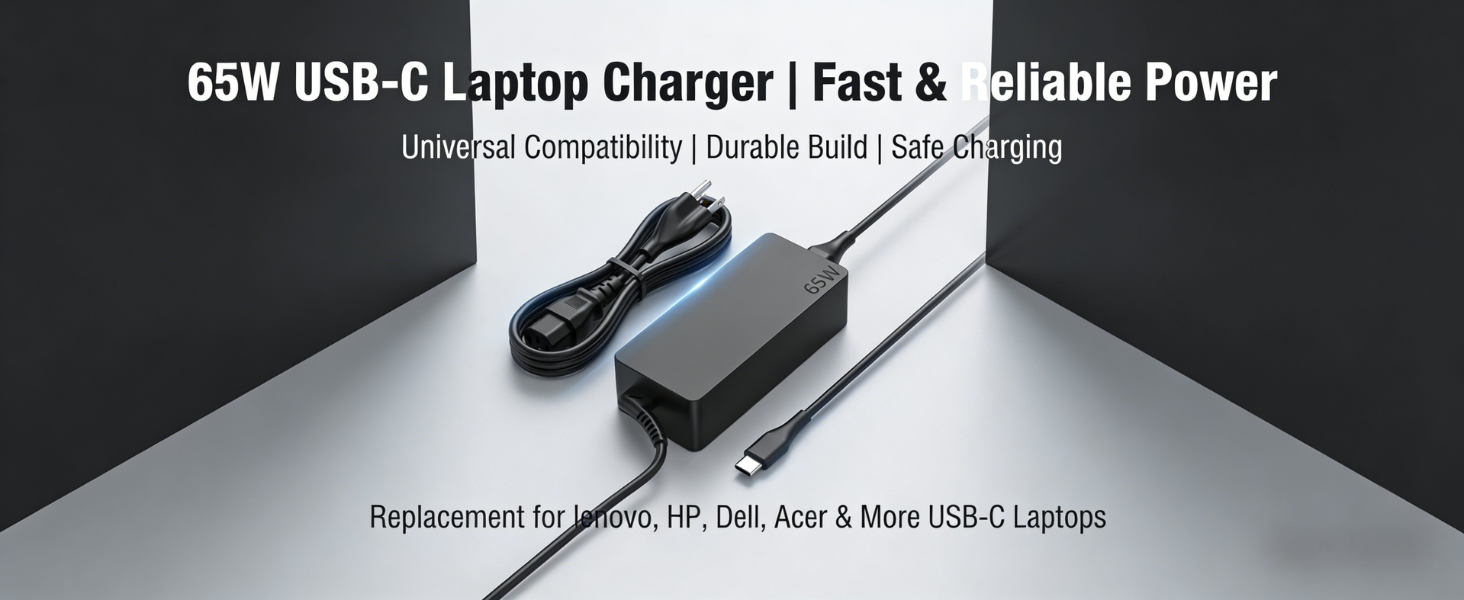 65W Lenovo Laptop Charger