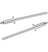 Sunxeke 100pcs 1/8" x 3/8" Stainless Steel Blind Rivets, 3.2 x 10mm Stainless Steel Pop Rivets, P...