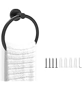 Cilee Matte Black Towel Ring for Bathroom,Bath Towel Ring, Bathroom Hardware Accessories,Hand Tow...