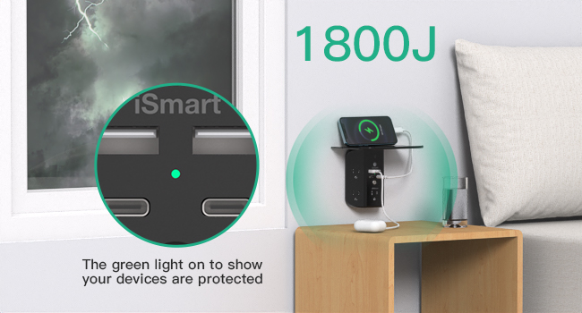 Wall Outlet Extender with Shelf