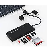 Memory Stick Pro Duo Adapter for iPhone, Computer - 7-in-1 Memory Card Reader with Lightning, USB...