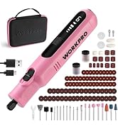 WORKPRO Cordless Rotary Tool, 8V Rotary Tool Kit with 117 Accessories, 6 Variable Speed, Type-C C...
