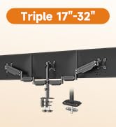 triple monitor mount