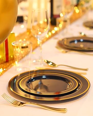 BLACK DINNER PLATES