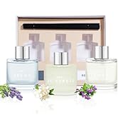 3 Pack Fragrance Reed Diffuser, 50ML Lavender Jasmine Patchouli Aromatherapy Diffuser Set with 12...