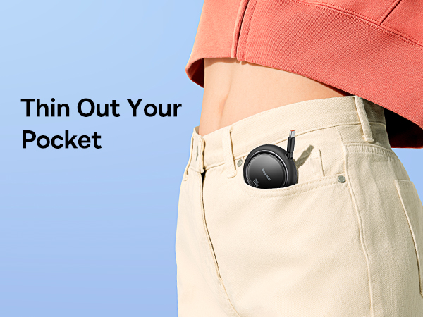 Mini 100W Retractable USB C to USB C Charging Cable