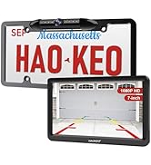 Backup Camera for Car 7 Inch HD 1080P Monitor kit Front Rear View License Plate Backup Camera wit...