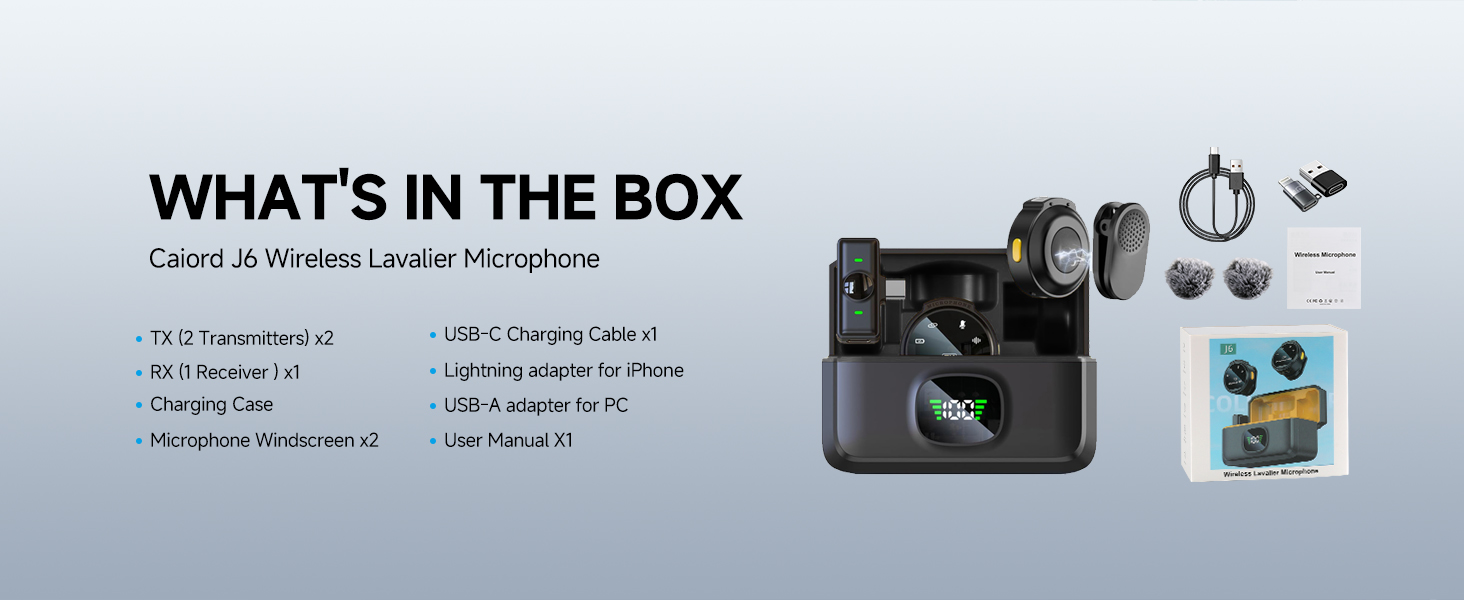 wireless lavalier microphone in box