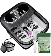 OOAMBB Collapsible Foot Spa with Heat, Bubble and Temp Control, Foot Bath Massager with XL Touch ...