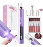 YLYYCC Electric Nail Drill Cordless Nail File with UV Lamp:Professional for Acrylic Gel Dip Powde...